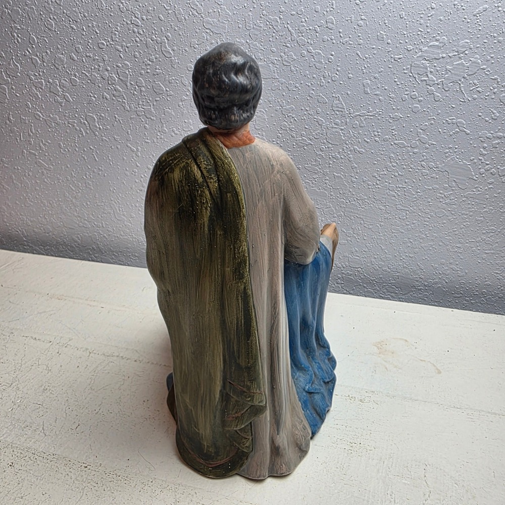 Vintage 1984 Nativity Scene Joseph Mary Baby Jesus Ceramic Figurine Holy Family - Picture 6 of 8
